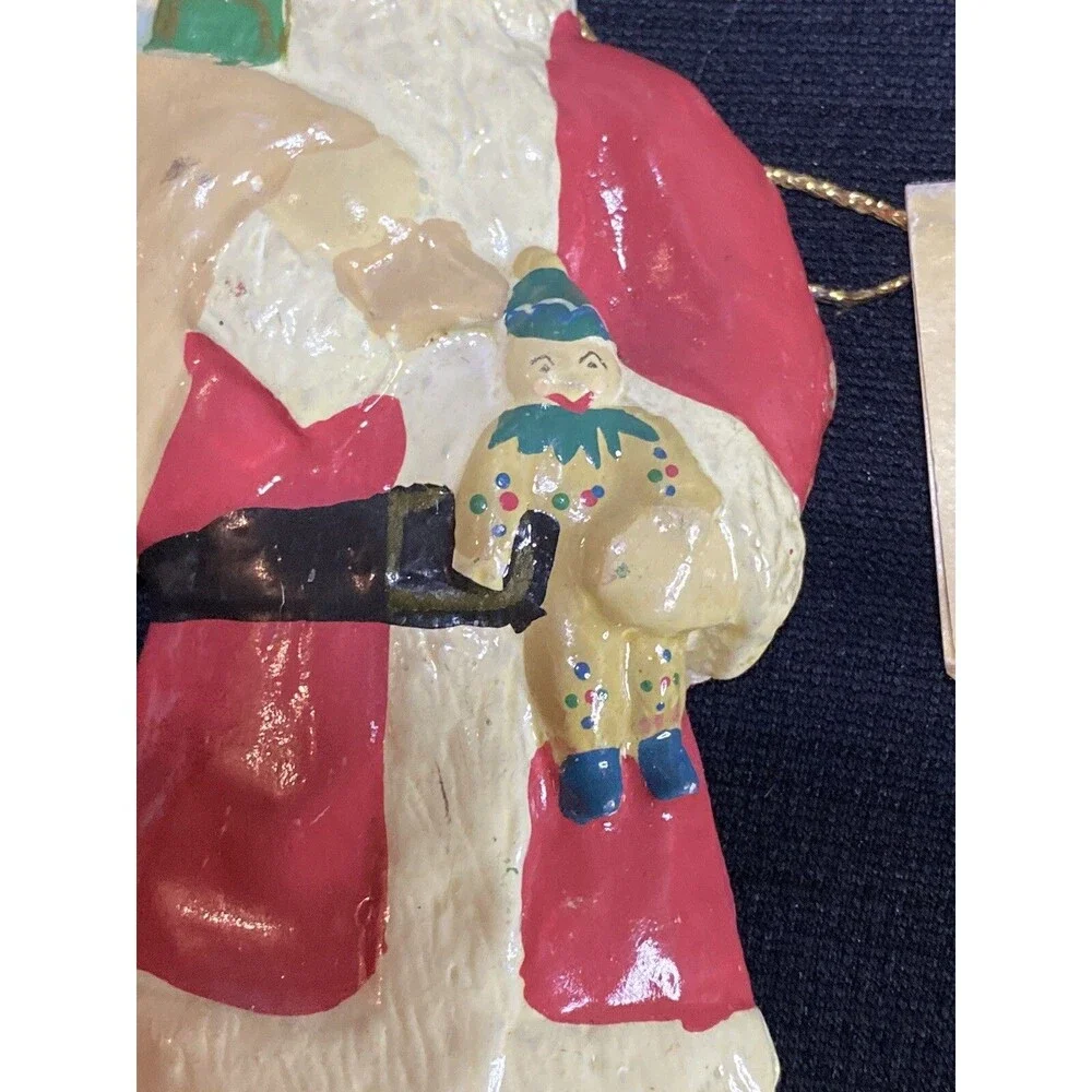 1982 Charlee McGee Collectibles Santa Claus Holiday , Christmas Ornament Vtg.